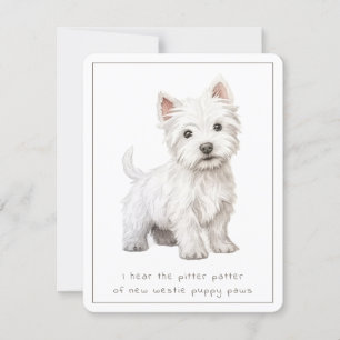 Carte de félicitations pour le nouveau chiot de We