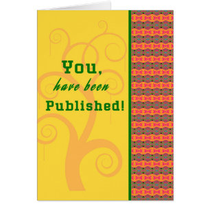 Carte de félicitations pour le premier livre publi