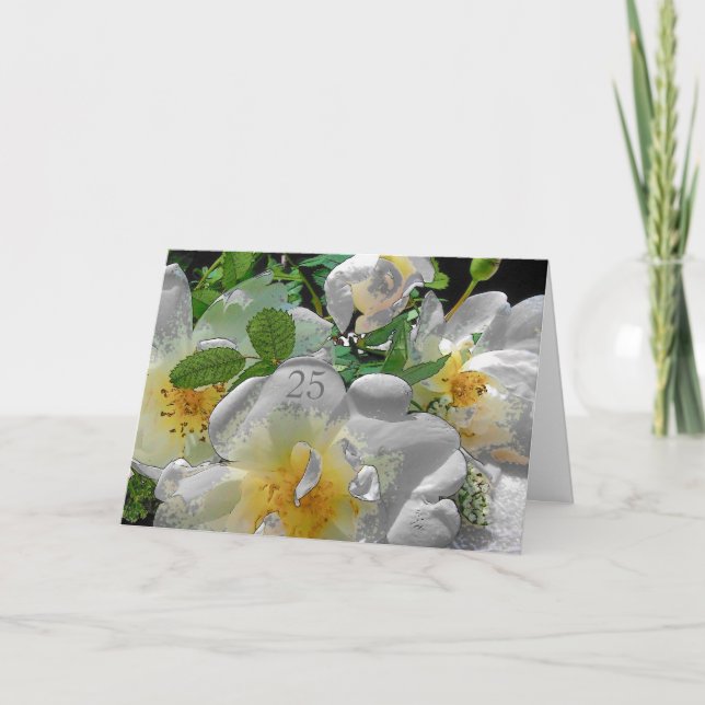 Carte de félicitations pour les 25 ans de mariage (Devant)