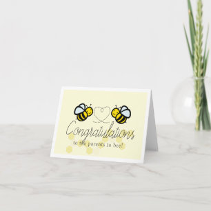 Carte de félicitations pour les parents d'abeilles