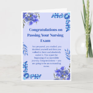 Carte de Félicitations pour l'Examen d'Infirmière