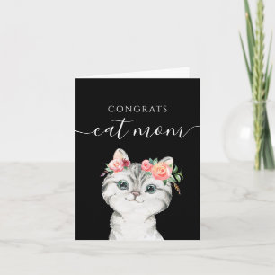 Carte de félicitations pour maman de chat