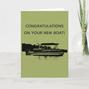Carte de félicitations pour nouveau bateau ponton