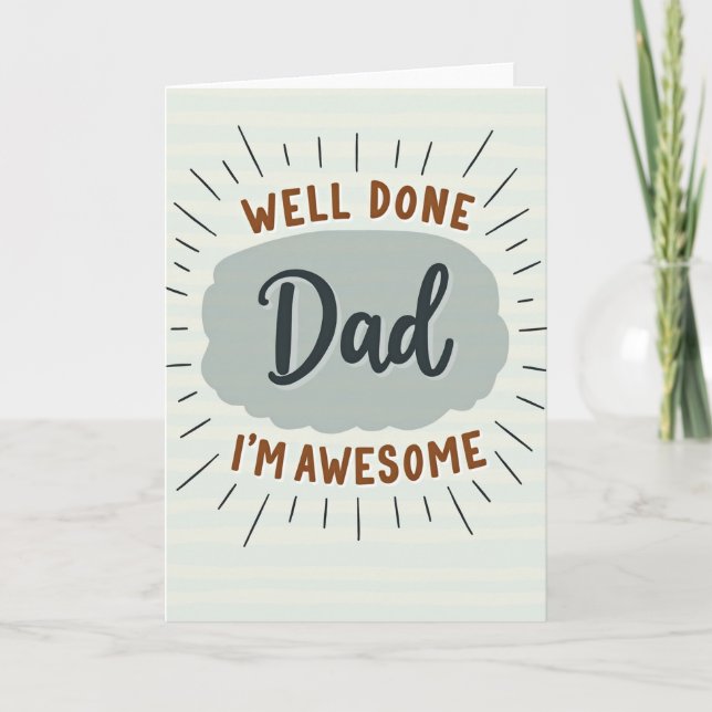 Carte de félicitations pour papa incroyable (Devant)