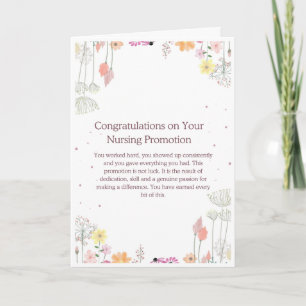 Carte de félicitations pour promotion d'infirmière