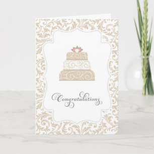 Carte de félicitations pour un élégant gâteau de m