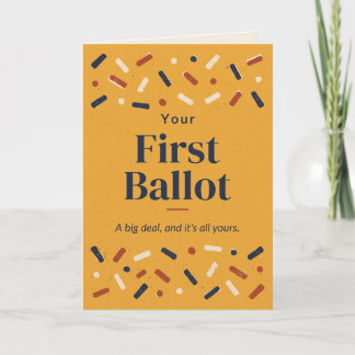 Carte de félicitations pour votre premier vote