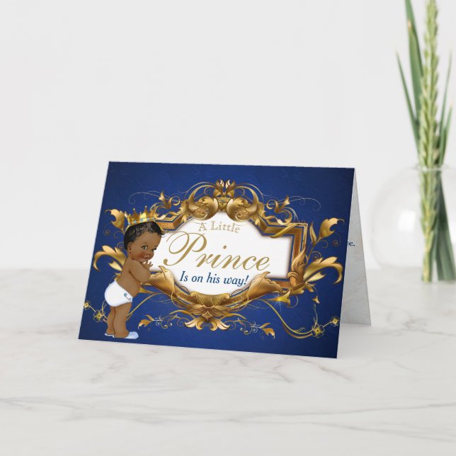 Carte de félicitations Prince Royal Africain (Devant)