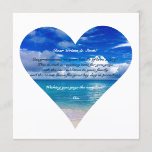 Carte de félicitations semi-brillant Blue Ocean