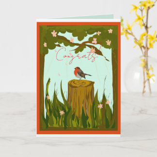 Carte de félicitations Sunny Robin