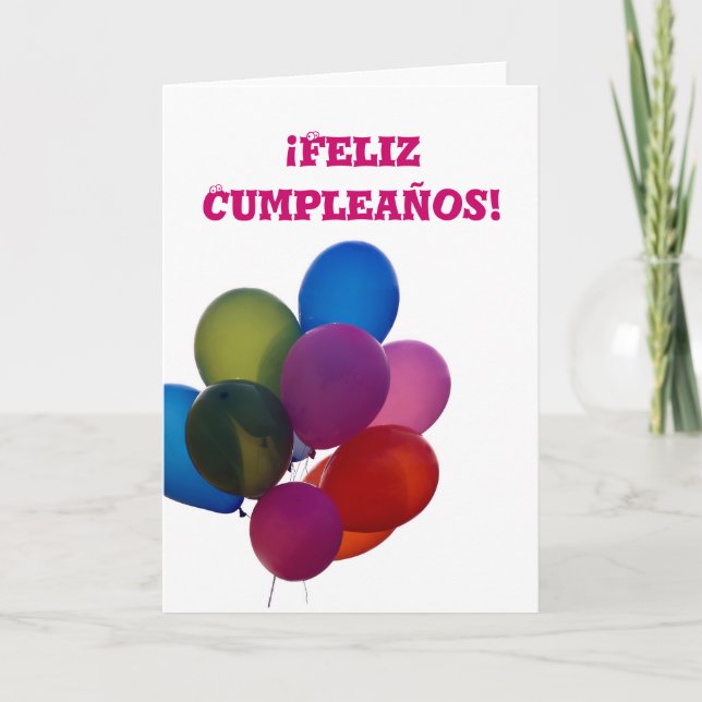 Carte de Feliz Cumpleanos (Devant)