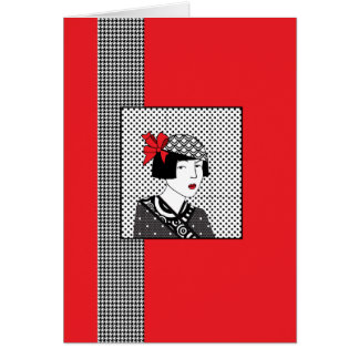 Carte de femme d'art déco