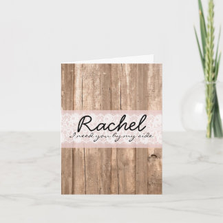 Carte de femme de chambre Shabby Chic Country Pink