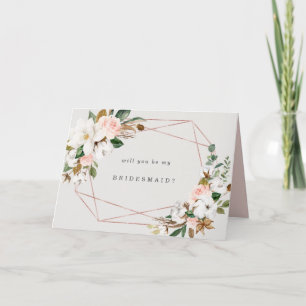 Carte de femme de ménage de Magnolia géométrique