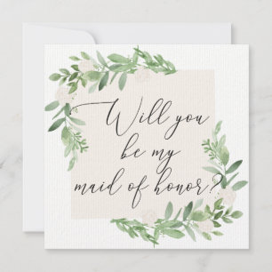 Carte de femme d'honneur et verte et rousse