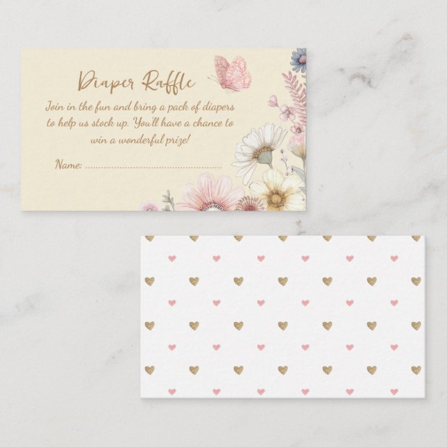 Carte de fermeture à broches à papillon jaune (Devant / Derrière)