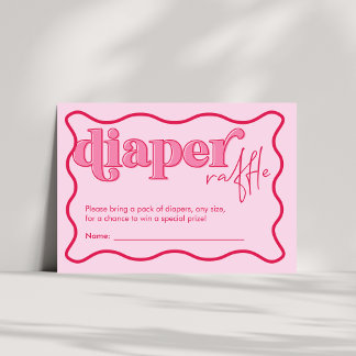 Carte de fermeture à rabat Baby shower cerise