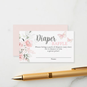 Carte de fermeture à rabat Baby shower papillon