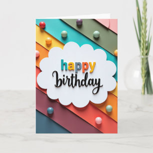 Carte de fête avec plaque nuageuse