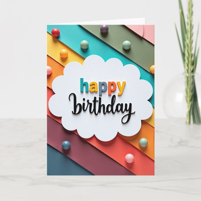 Carte de fête avec plaque nuageuse (Devant)