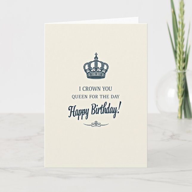 Carte de Fête Couronnée (Devant)