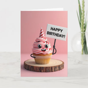 Carte de fête Cupcake Fantaisiste