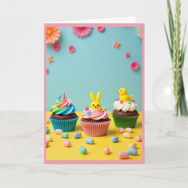 Carte de fête Cupcake Sucré (Devant)