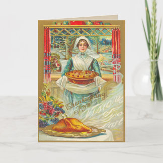Carte de fête d'action de grâces vintage