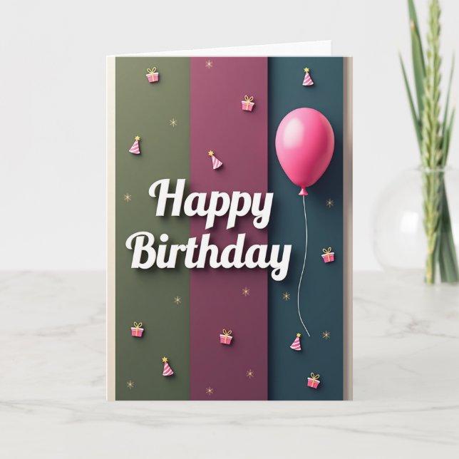 Carte de fête d'anniversaire (Devant)