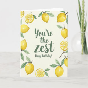 Carte de fête d'anniversaire aux fruits acidulés
