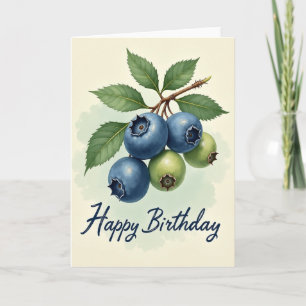 Carte de fête d'anniversaire avec fruits en grappe