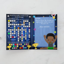 Carte de fête d'anniversaire avec message secret p
