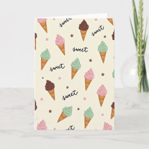 Carte de fête d'anniversaire avec motif de glace s
