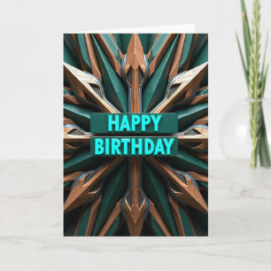Carte de fête d'anniversaire complexe