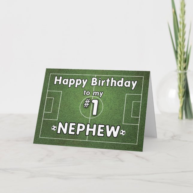 Carte de fête d'anniversaire de foot avec un neveu (Devant)
