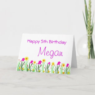 Carte de fête d'anniversaire de printemps Fleurs j