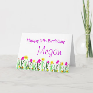 Carte de fête d'anniversaire de printemps Fleurs j