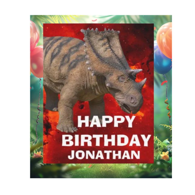 Carte de fête d'anniversaire Dinosaur pour enfants (Imagine the look on their face when they receive this dino-mite card )