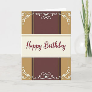 Carte de fête d'anniversaire élégante et script