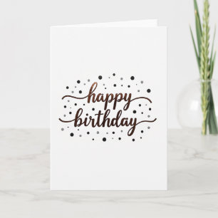 Carte de fête d'anniversaire en cuivre