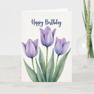 Carte de Fête d'Anniversaire Fleur de Lilas