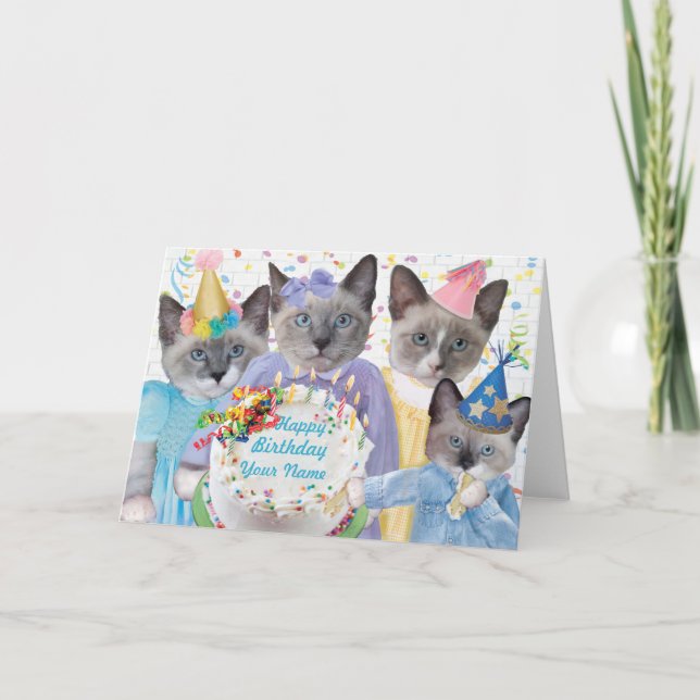 Carte de fête d'anniversaire Kittens (Devant)