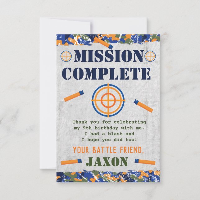 Carte de fête d'anniversaire militaire Dart Carte  (Devant)