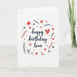Carte de fête d'anniversaire ovale fantaisiste