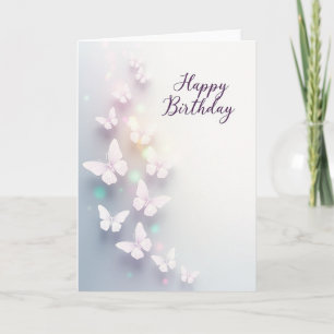 Carte de fête d'anniversaire papillon de rêve