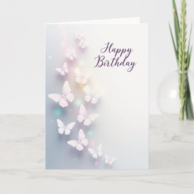 Carte de fête d'anniversaire papillon de rêve (Devant)