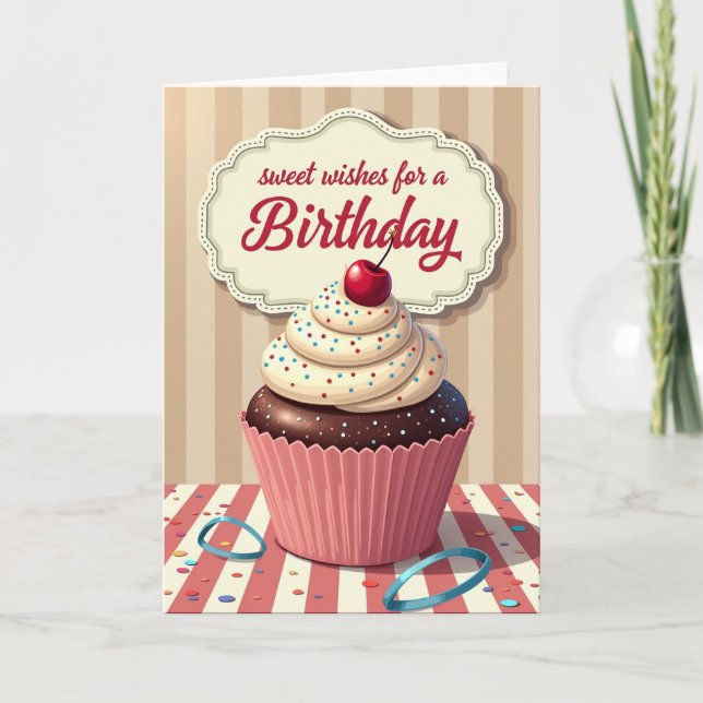 Carte de fête d'anniversaire perle festive (Devant)