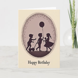 Carte de fête d'anniversaire pour enfants au style