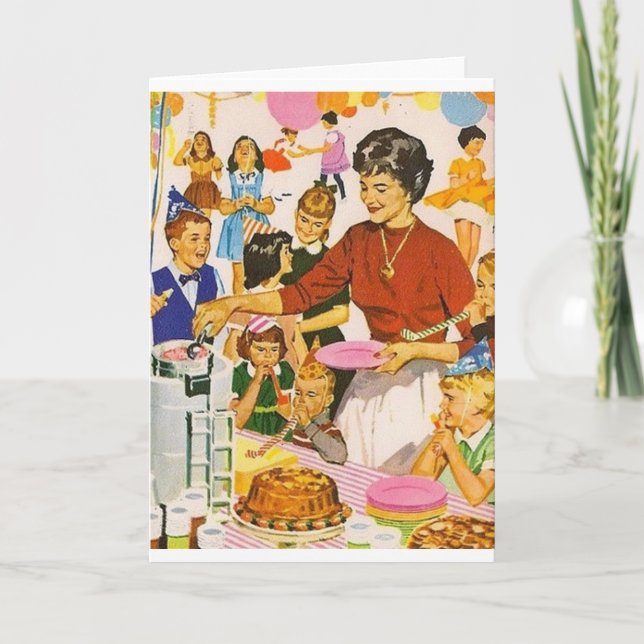 Carte de fête d'anniversaire Retro Celebration (Devant)