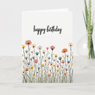 Carte de fête d'anniversaire Sweet Meadow